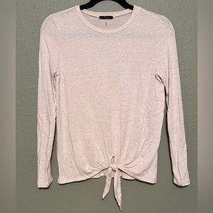 Soprano Front Tie Long Sleeve - Pink Size Small